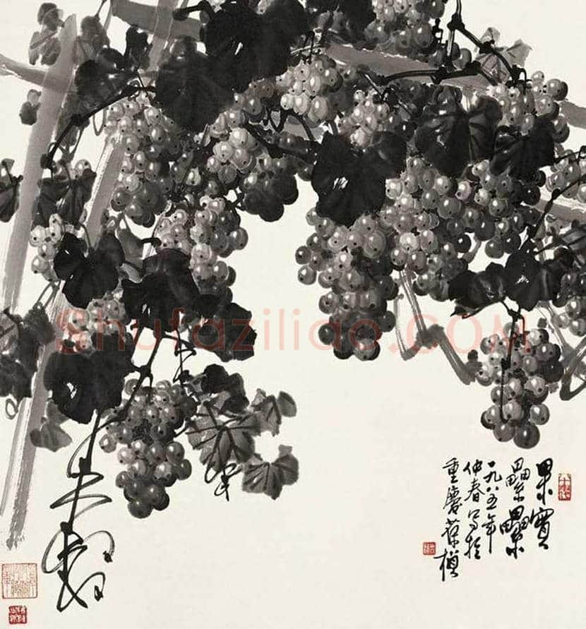 苏葆桢国画葡萄欣赏 | 书画知识