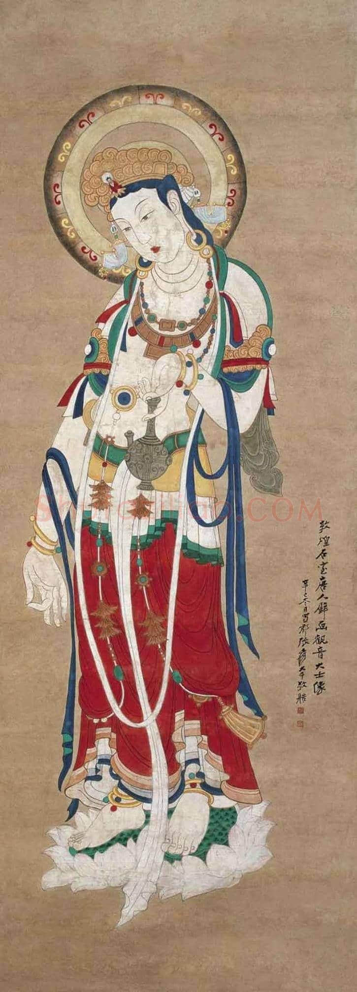 张大千笔下的观音画像 | 书画文摘