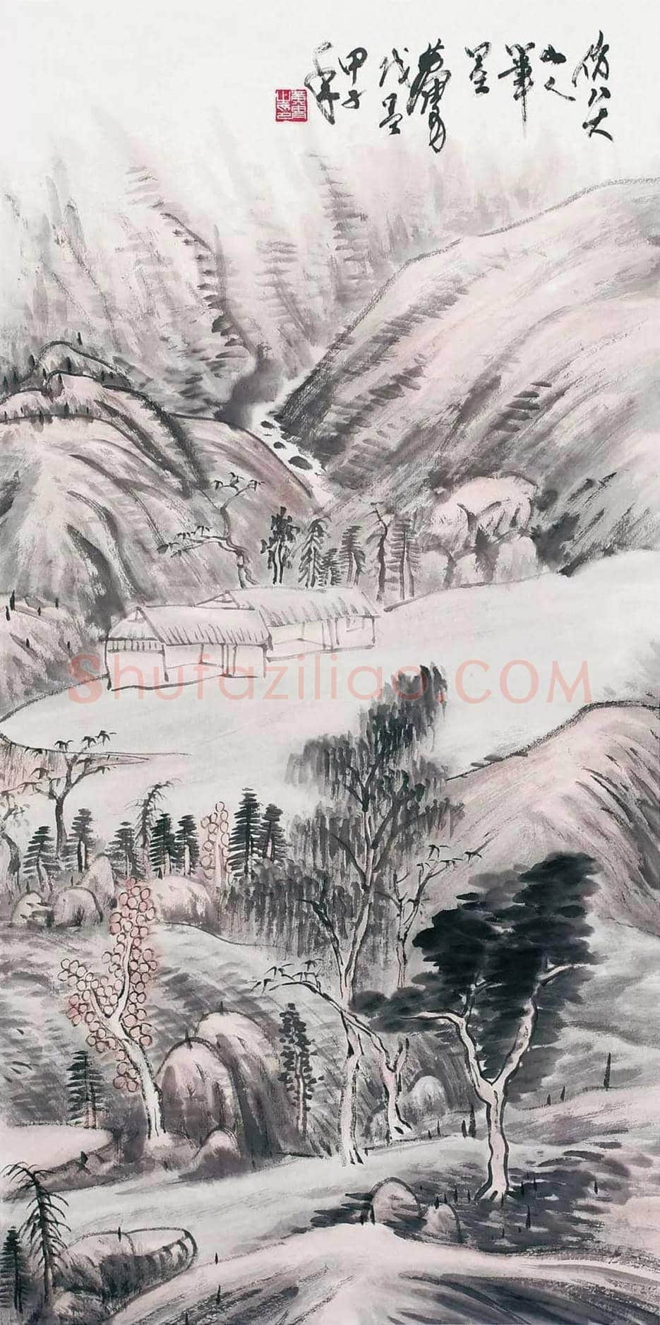 黄胄 《仿八大山水》赏析 | 书画科普