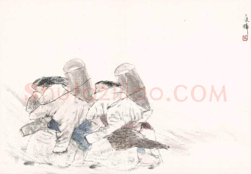 周思聪人物册页图赏 | 著名国画欣赏