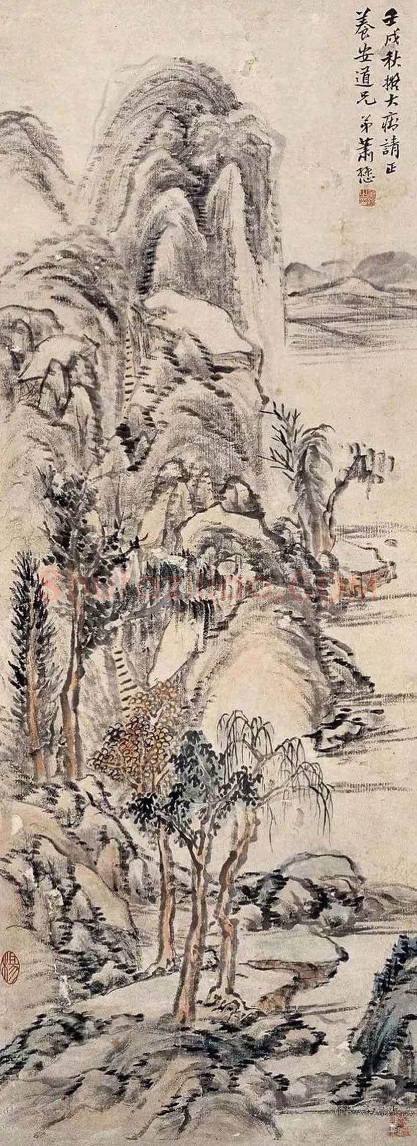 萧谦中山水画欣赏 | 书画学堂