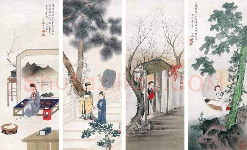 陈少梅人物画，有宋人风格 | 书画百科