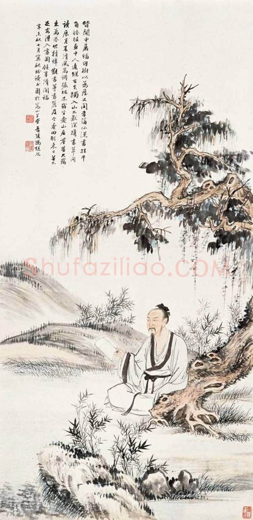 冯超然人物画高士图欣赏 | 书画资料