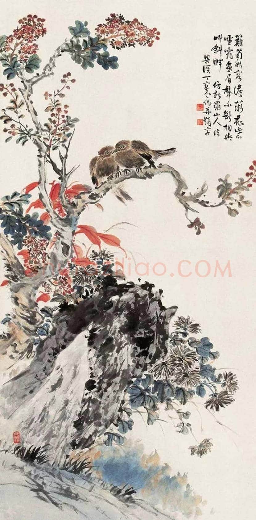 丁宝书花鸟画作品欣赏 | 书画科普