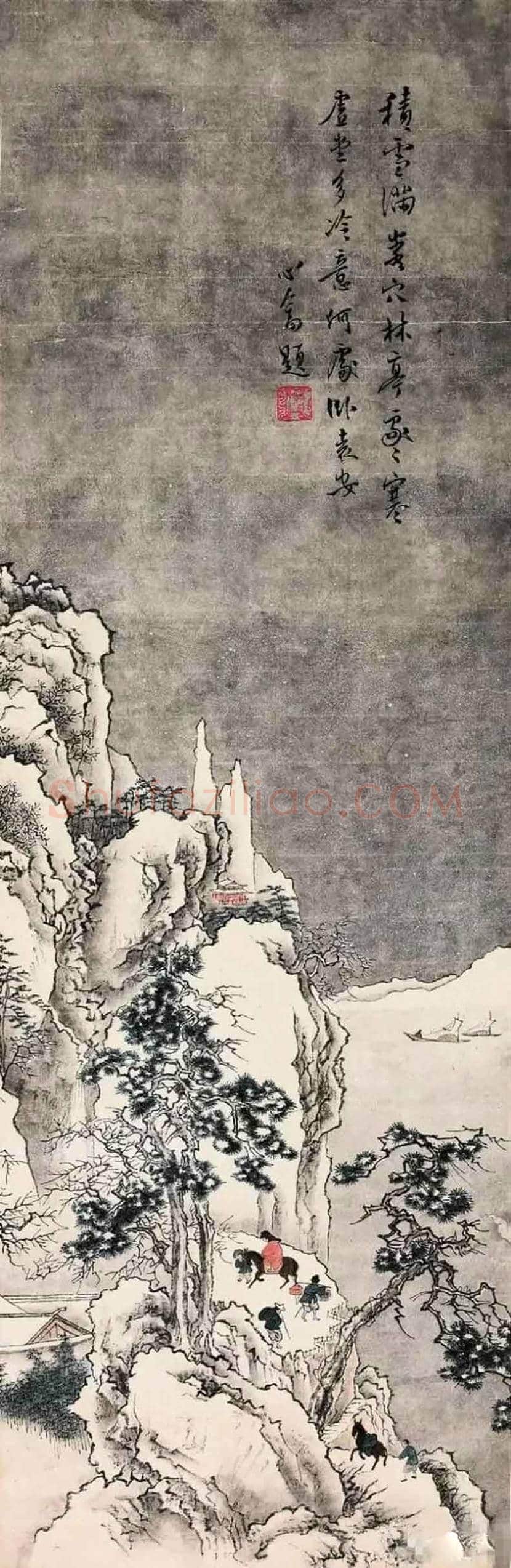 溥儒雪景山水作品欣赏 | 书画讲解
