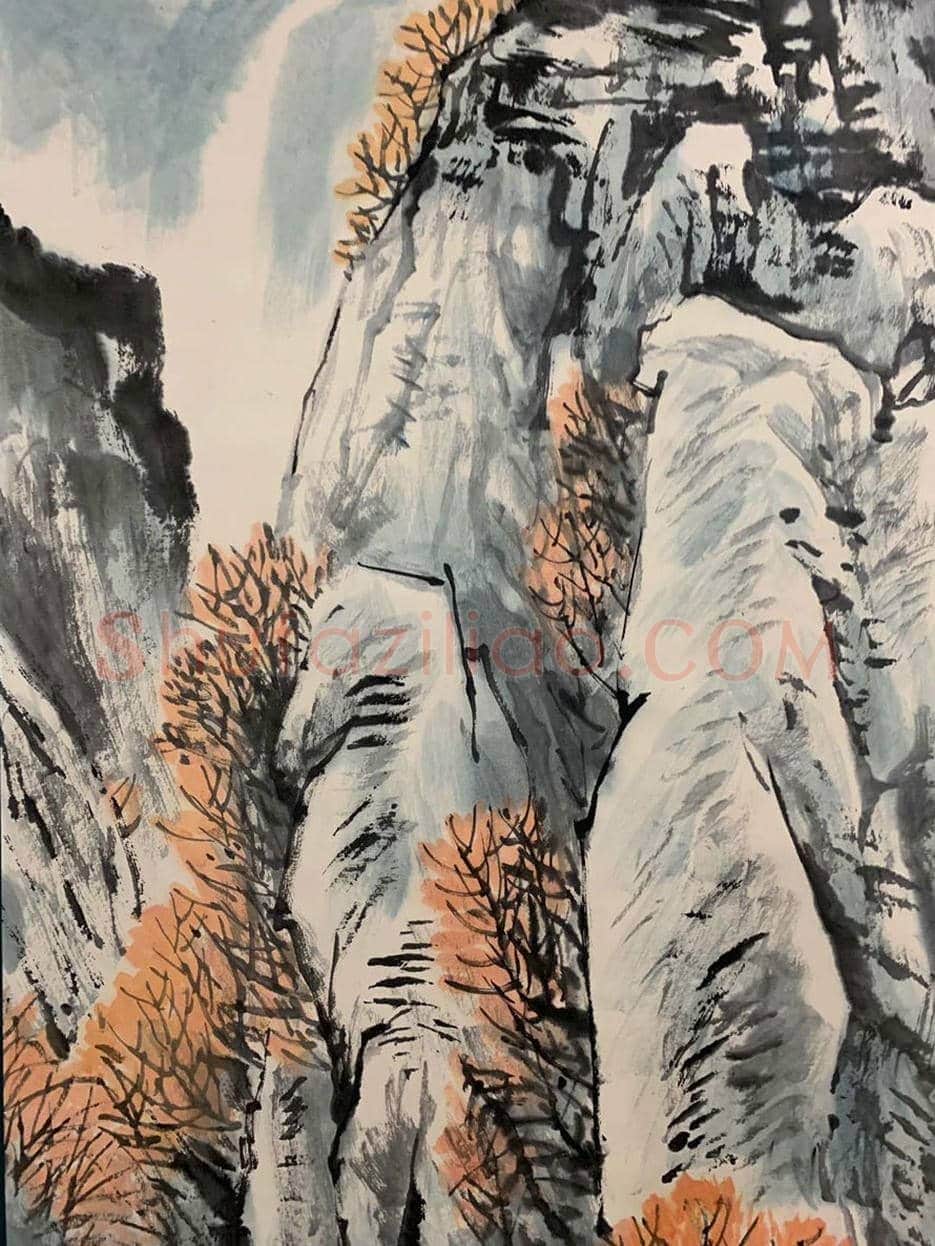 石鲁作品《秋雨》，精品力作 | 国画欣赏