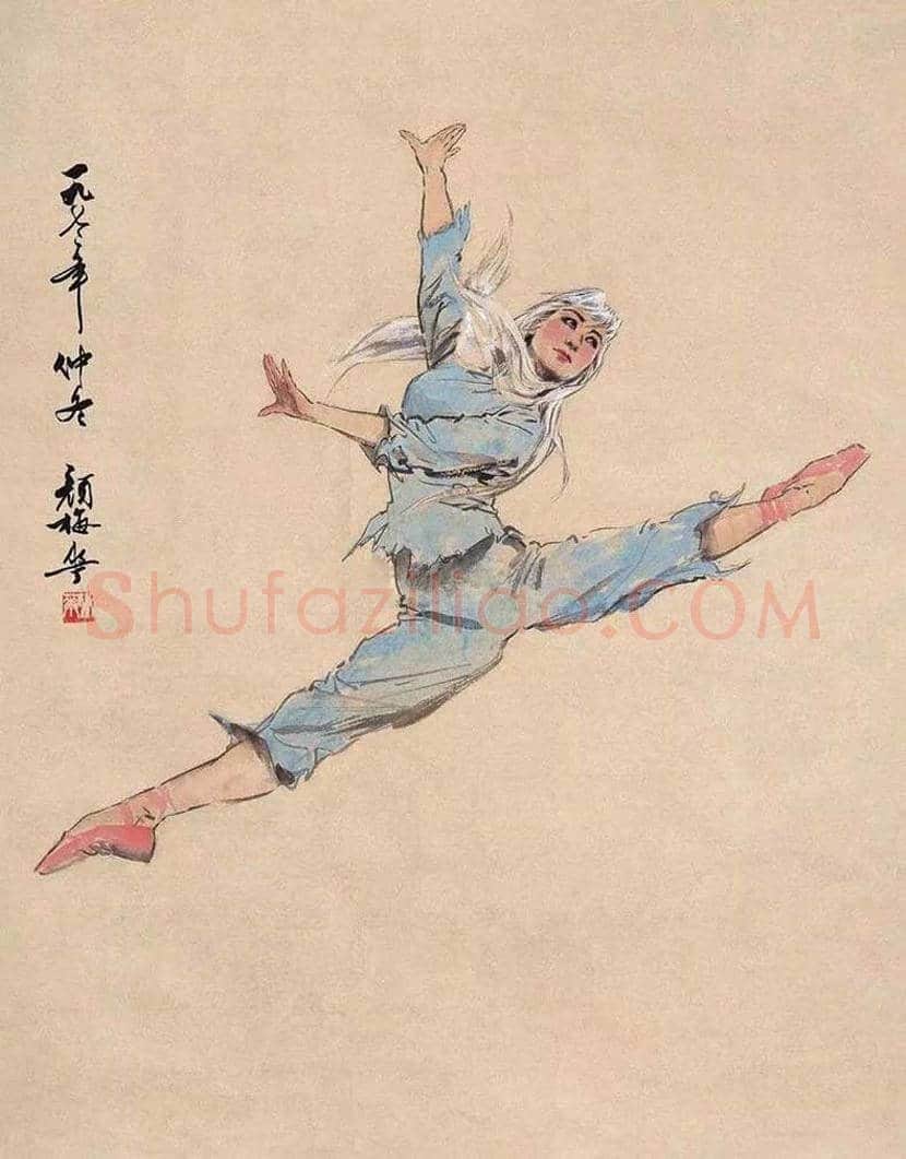 颜梅华文革样板戏人物画作品欣赏 | 书画资料