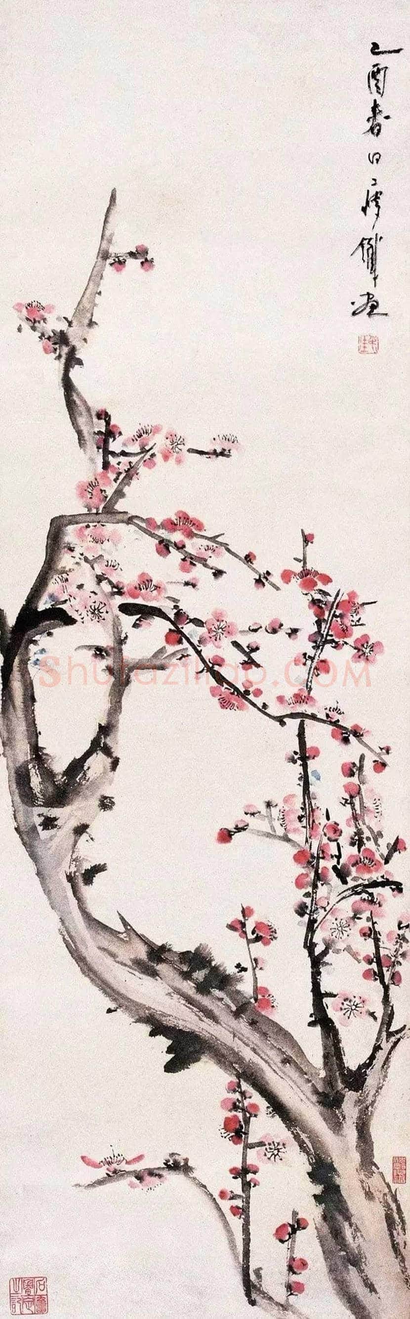 钱瘦铁梅花作品欣赏 | 书画百科