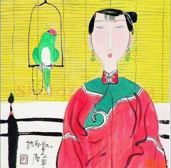 胡永凯作品欣赏-美人依旧 | 书画文摘