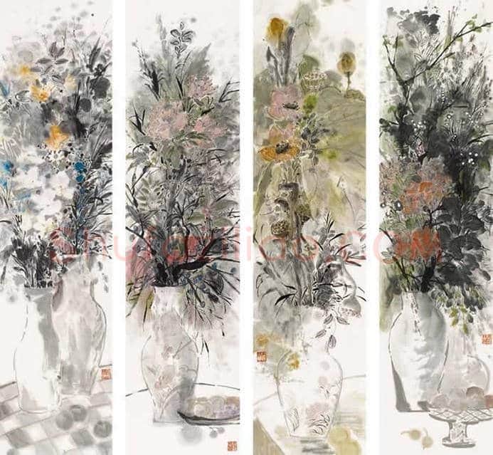 王雪涛等《花鸟四条屏》作品欣赏 | 书画资料