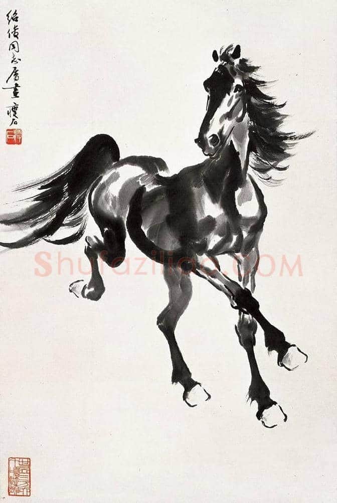 尹瘦石画马作品欣赏 | 书画资料