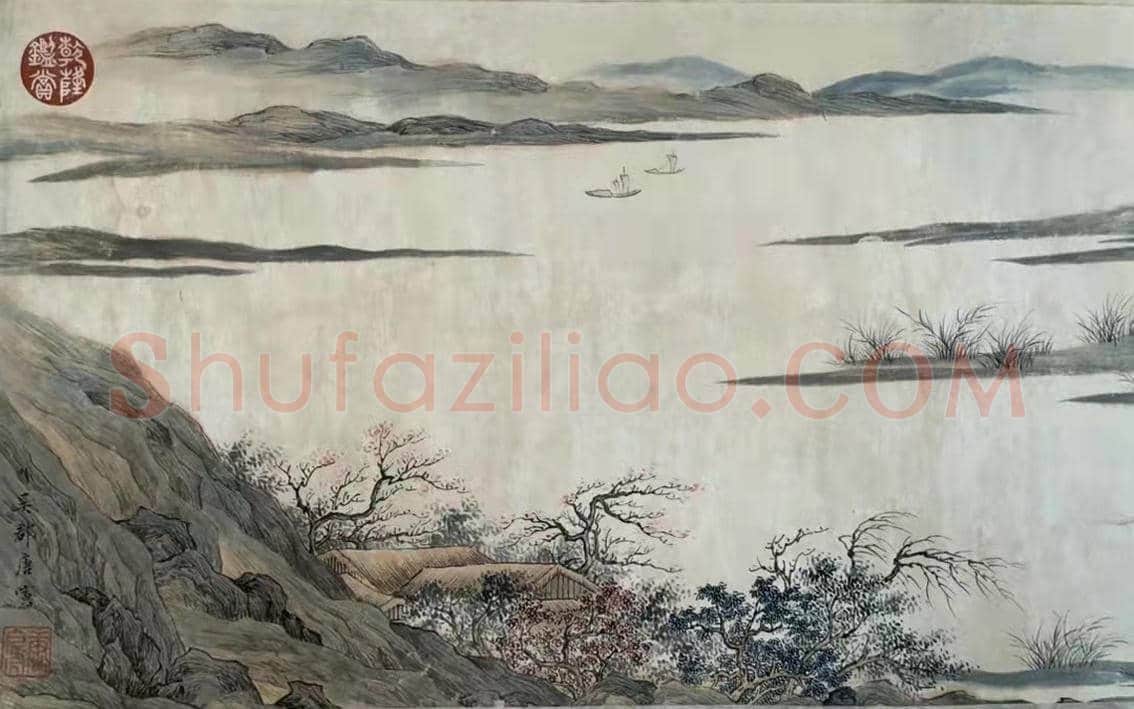 清宫御藏——唐寅《溪山逸趣图》卷 | 国画图片