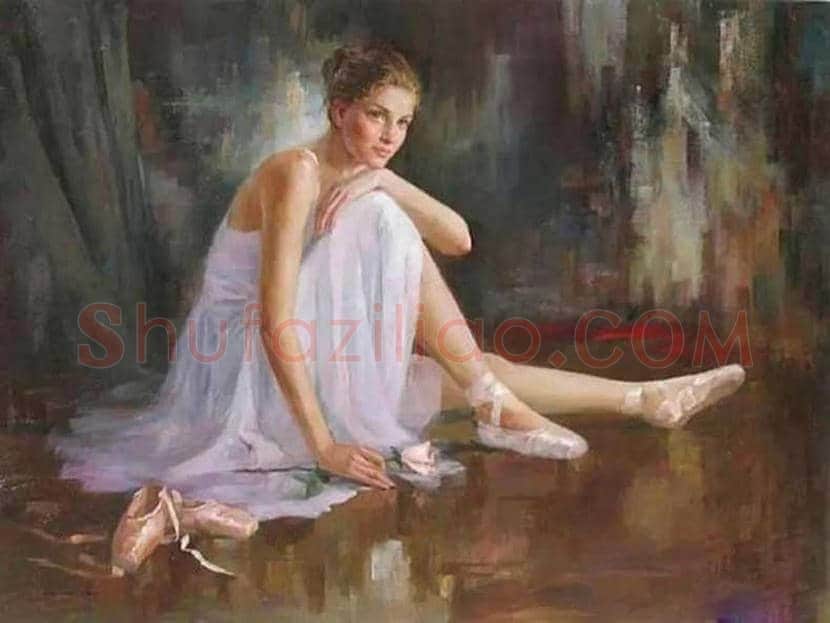 凯文·雷画中的舞女，体现一种静谧的美！ | 书画文摘