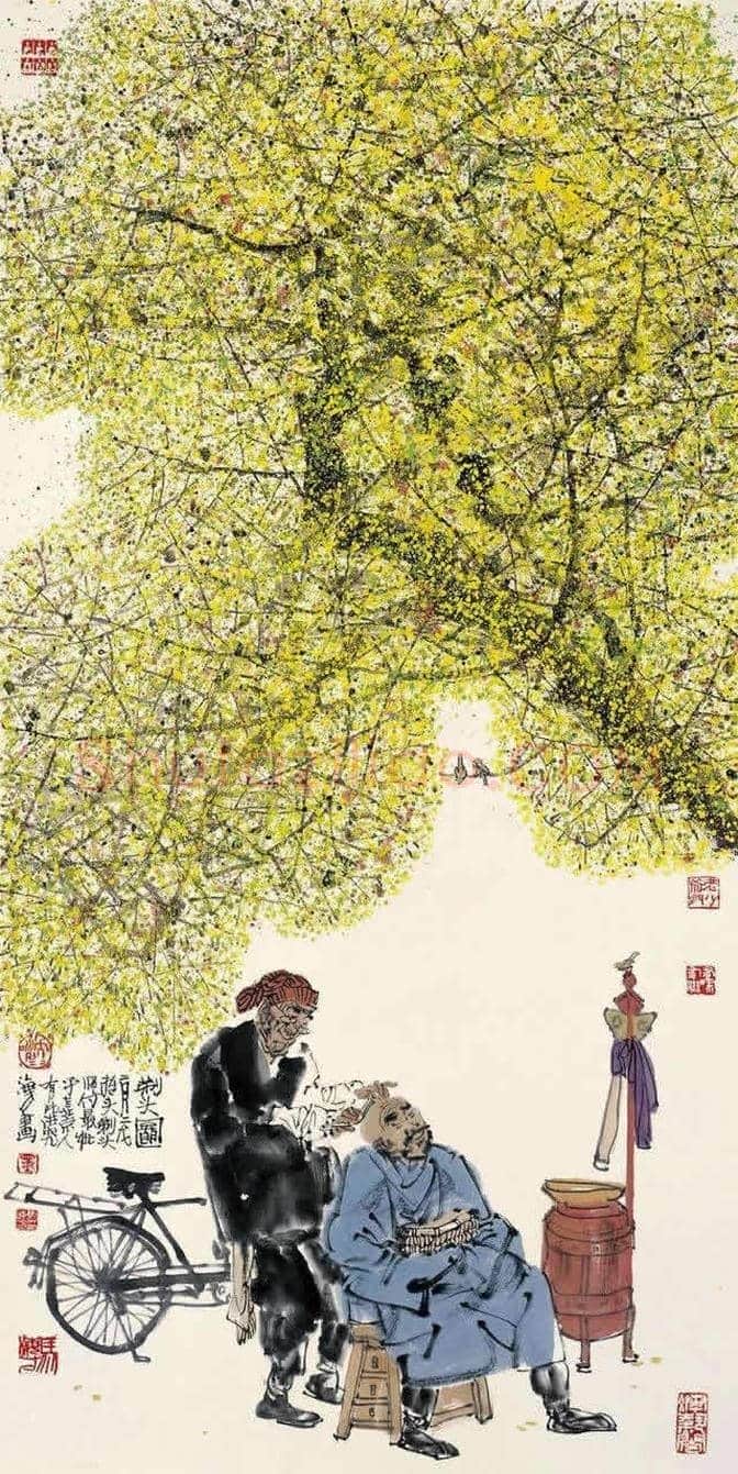 马海方的老北京民俗风情水墨画 | 书画讲解