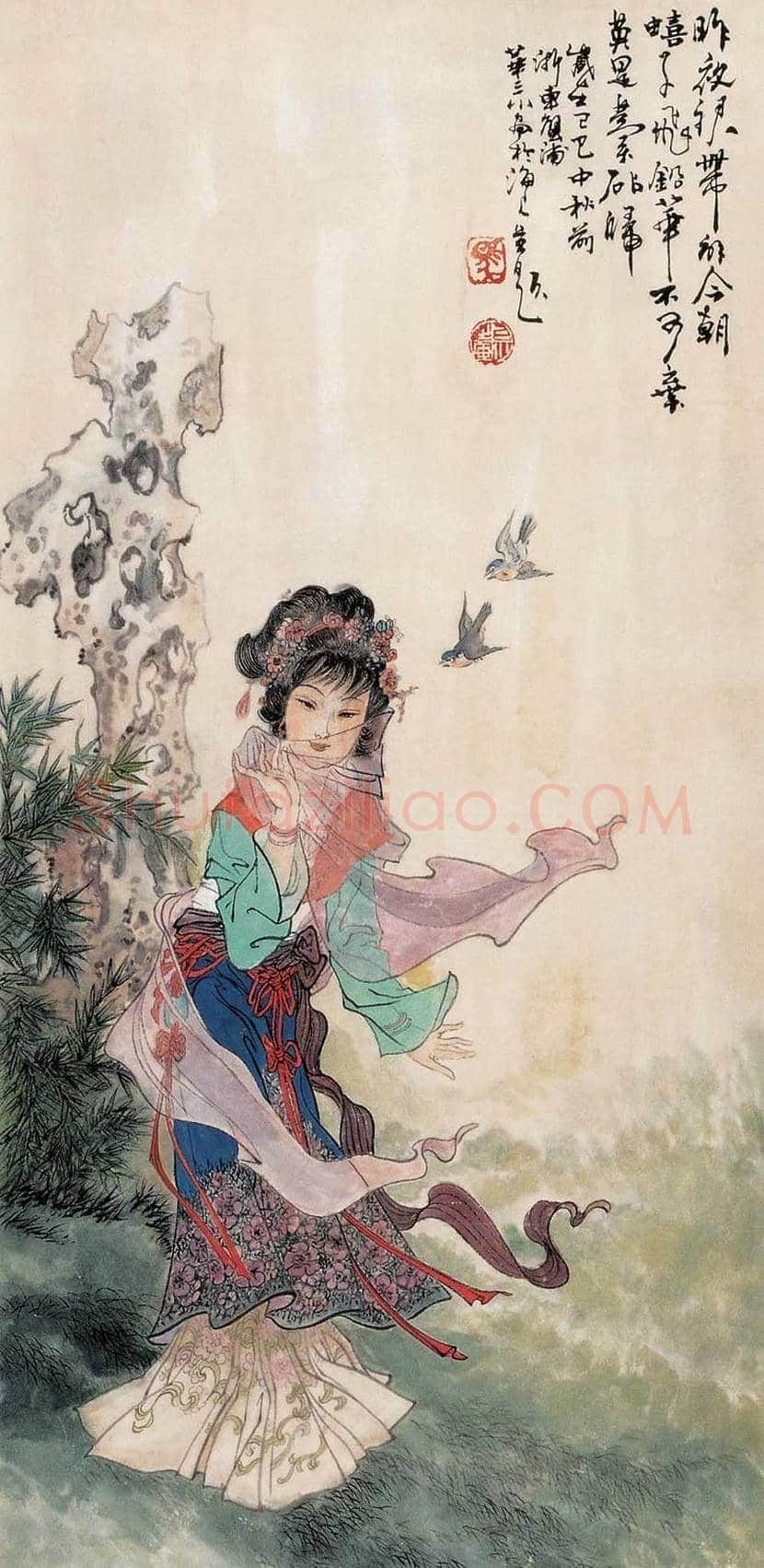 华三川工笔仕女作品欣赏 | 书画科普