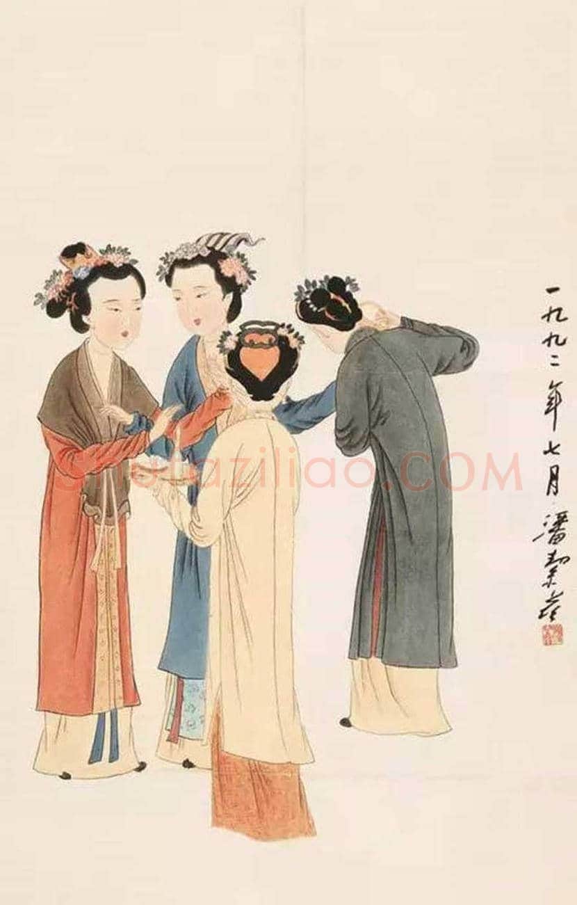 潘洁滋简介及工笔重彩人物画欣赏 | 书画知识