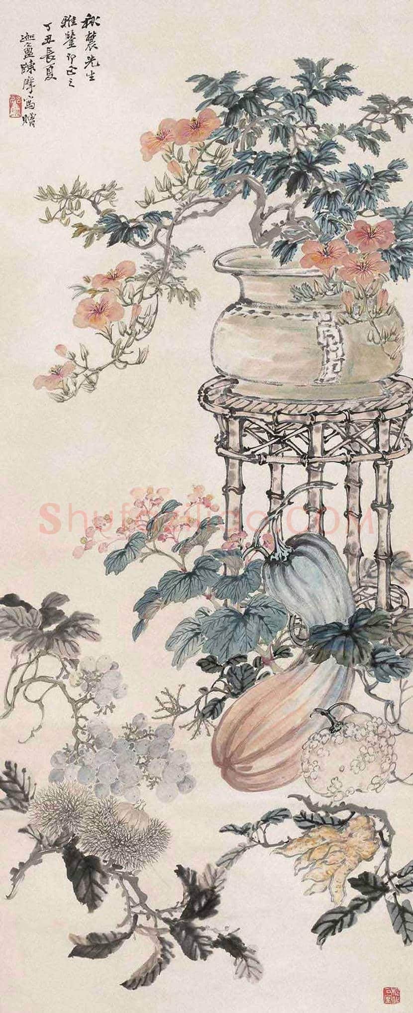 陈摩作品欣赏 | 书画资料