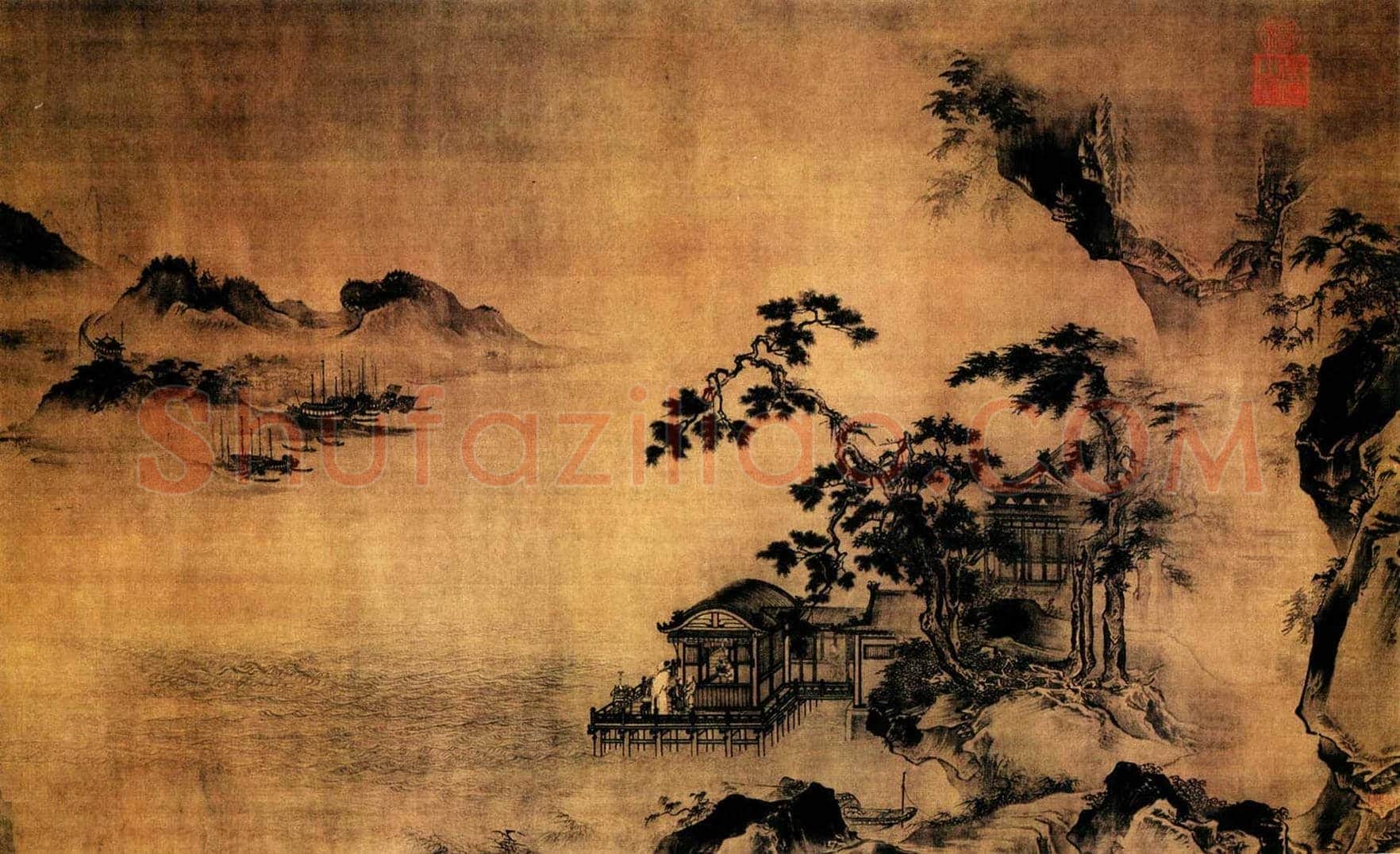 王谔作品《江阁远眺图》欣赏 | 书画讲解