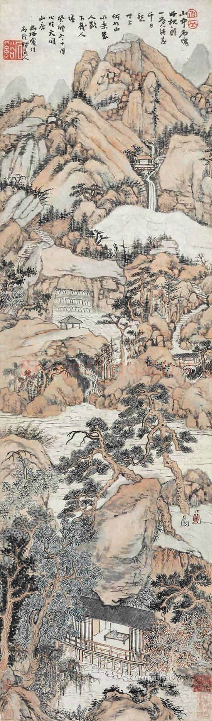 清初四僧：髡残作品拍卖价格前10幅作品 | 书画知识