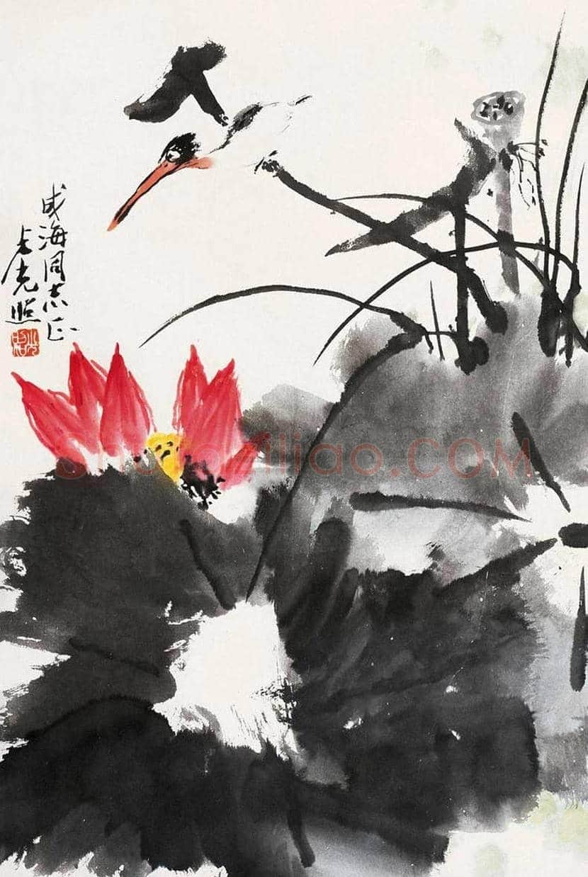 卢光照国画荷花作品欣赏 | 书画学堂