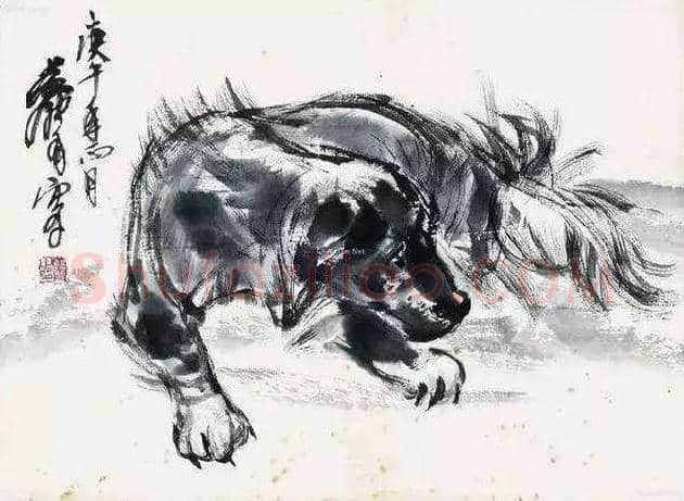 黄胄不但擅长画驴，也擅画狗 | 书画资料