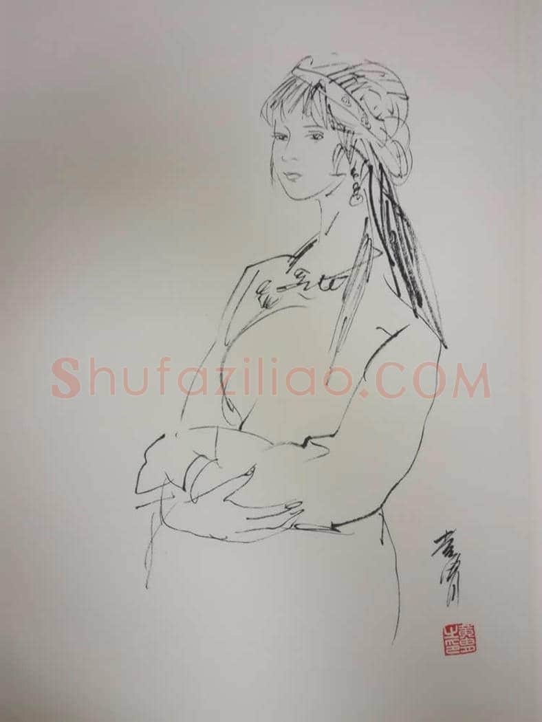 黄胄人物速写册页,出神入化 | 国画赏析