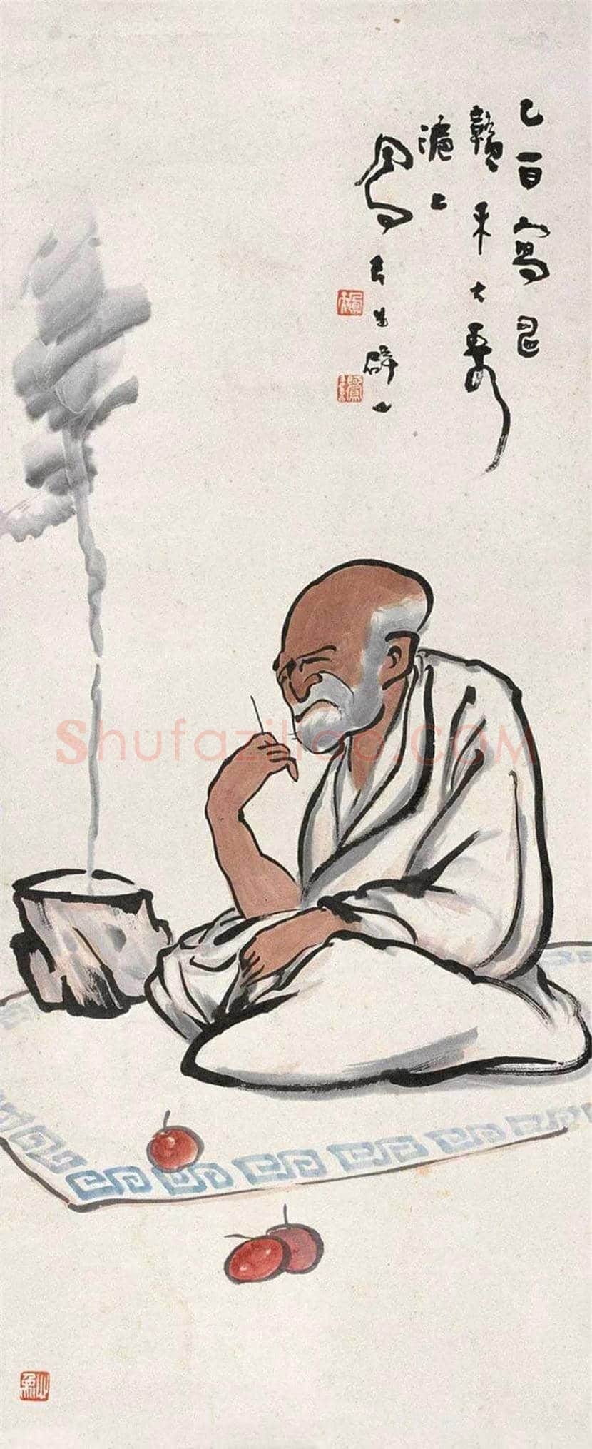 吕凤子人物画作品欣赏 | 书画百科