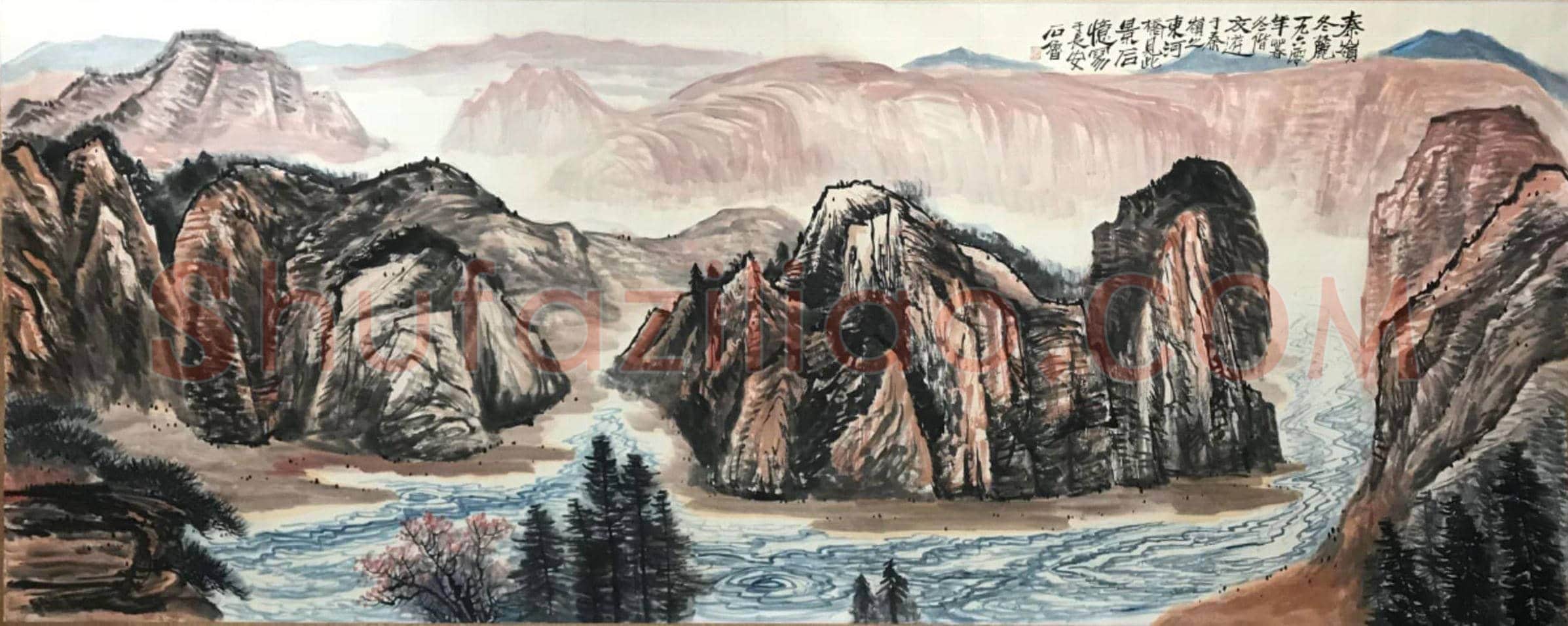石鲁丈二钜制《秦岭冬麓》,巅峰之作! | 国画作品