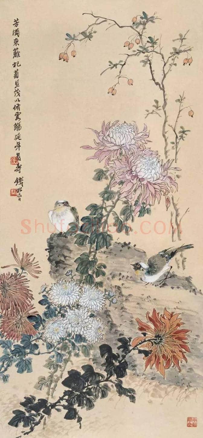钱松喦花鸟画欣赏【20幅】 | 书画文摘