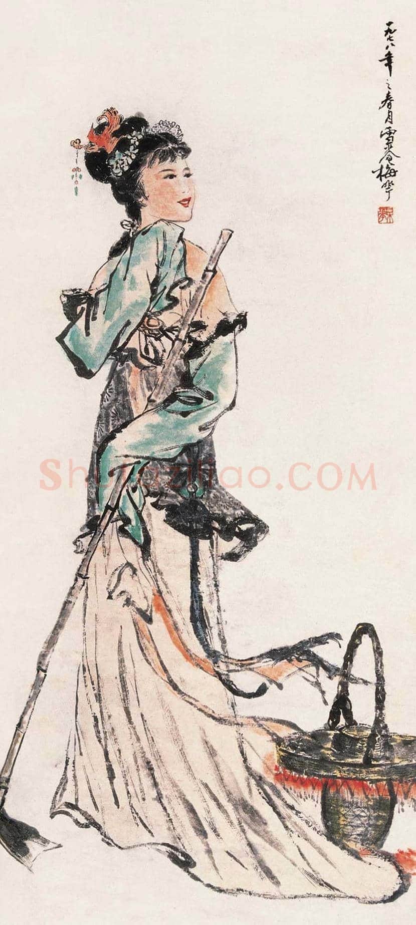 颜梅华人物画欣赏 | 书画百科
