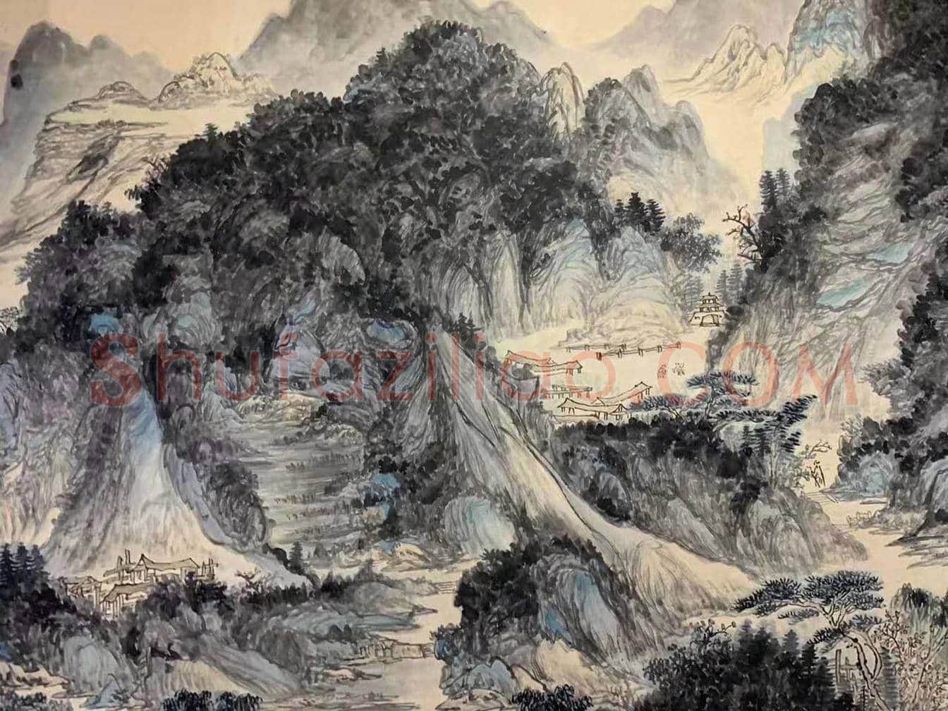 黄宾虹作品《忆写巴蜀之游》,丈六恢弘巨制! | 国画赏析