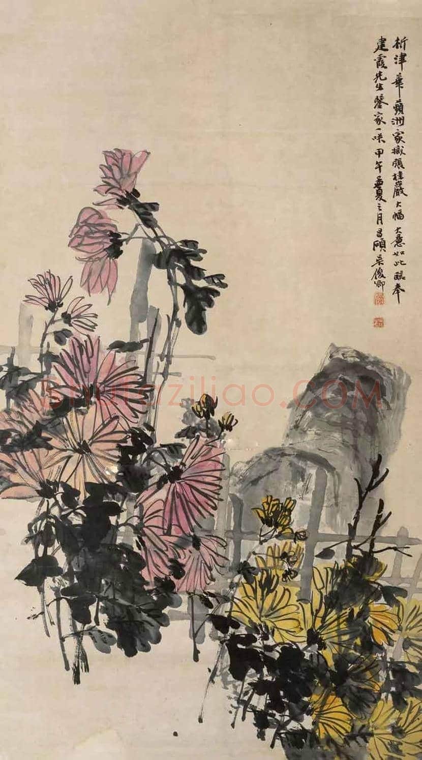 吴昌硕笔下的菊花 | 书画讲解