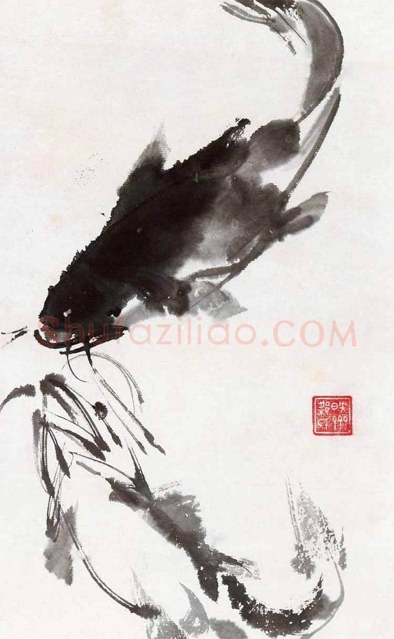黄胄画鱼作品欣赏 | 书画科普
