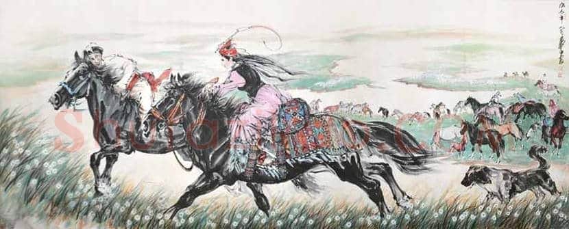 黄胄 《牧马图》欣赏 | 书画学堂