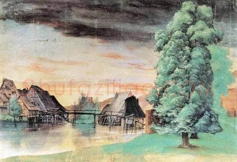 丢勒水彩画《一大块草皮》欣赏 | 书画学堂