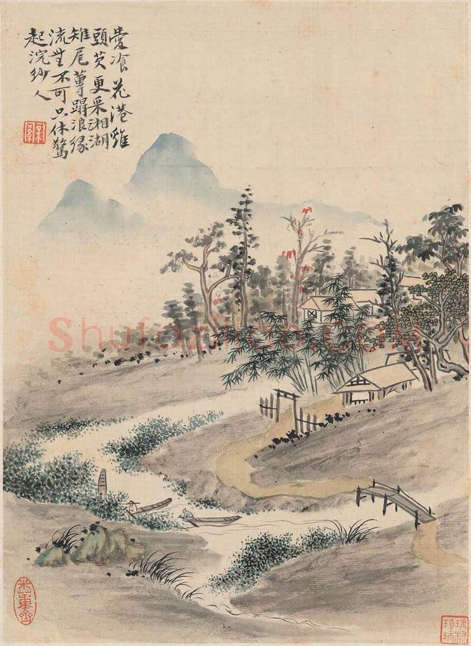 华嵒 《山水十二开》图赏 | 传世国画作品