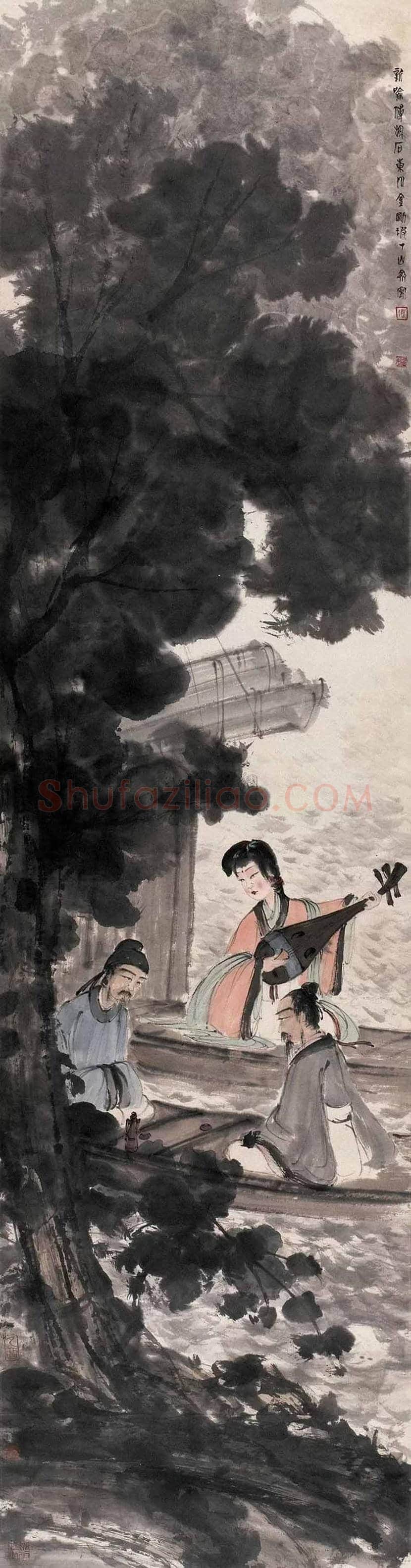 盘点拍卖场上傅抱石的“琵琶行”题材作品 | 书画科普