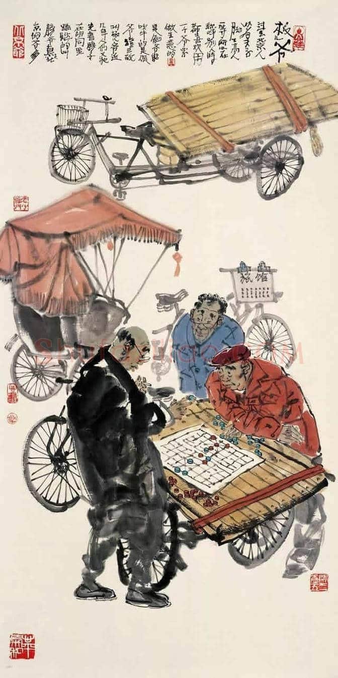 马海方的老北京民俗风情水墨画 | 书画讲解