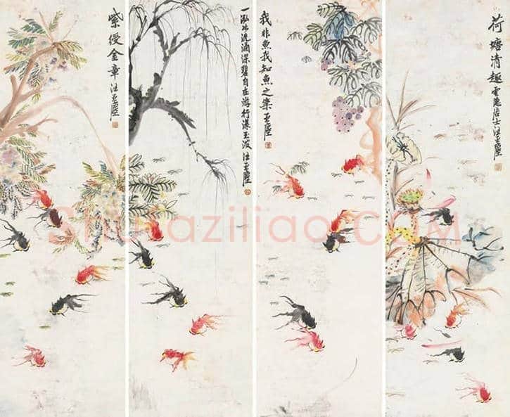 被市场低估的天才画家汪亚尘先生：金鱼作品欣赏 | 书画讲解