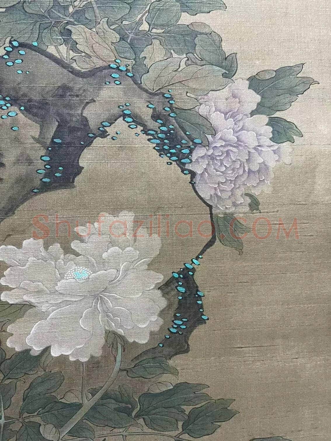 康熙御题 诗画合璧——蒋廷锡绘《富贵牡丹》 | 国画作品