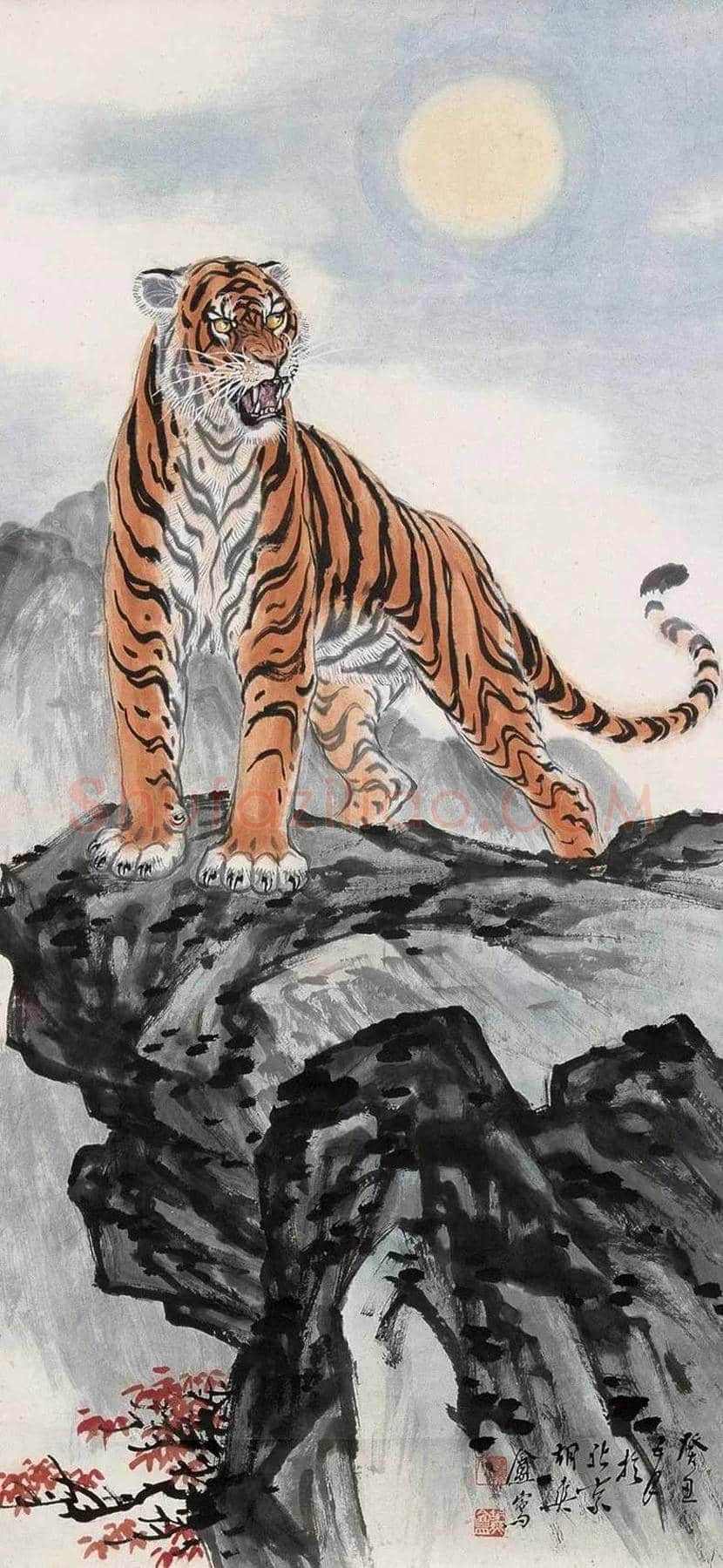 胡爽庵画虎价格及欣赏 | 书画学堂