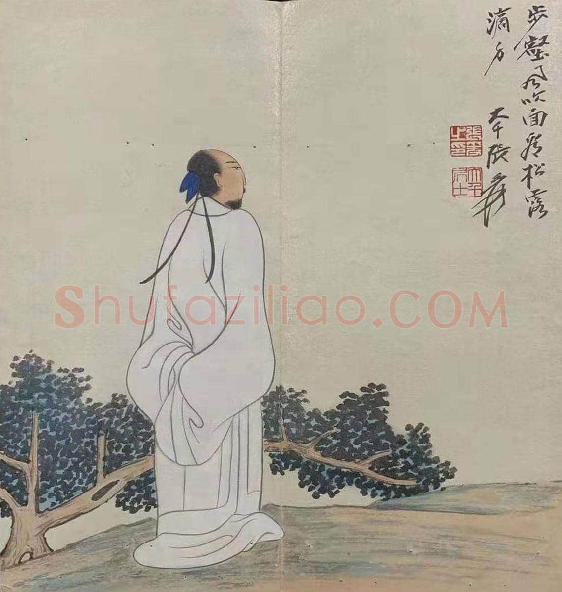 张大千《高士图册页》,国之宝也! | 国画图片