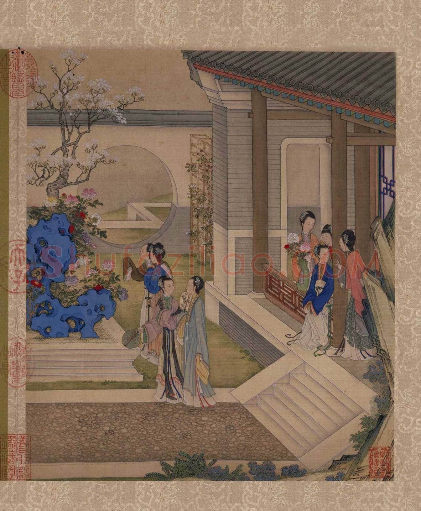 陈枚《月曼清游图册》欣赏 | 传世国画赏析