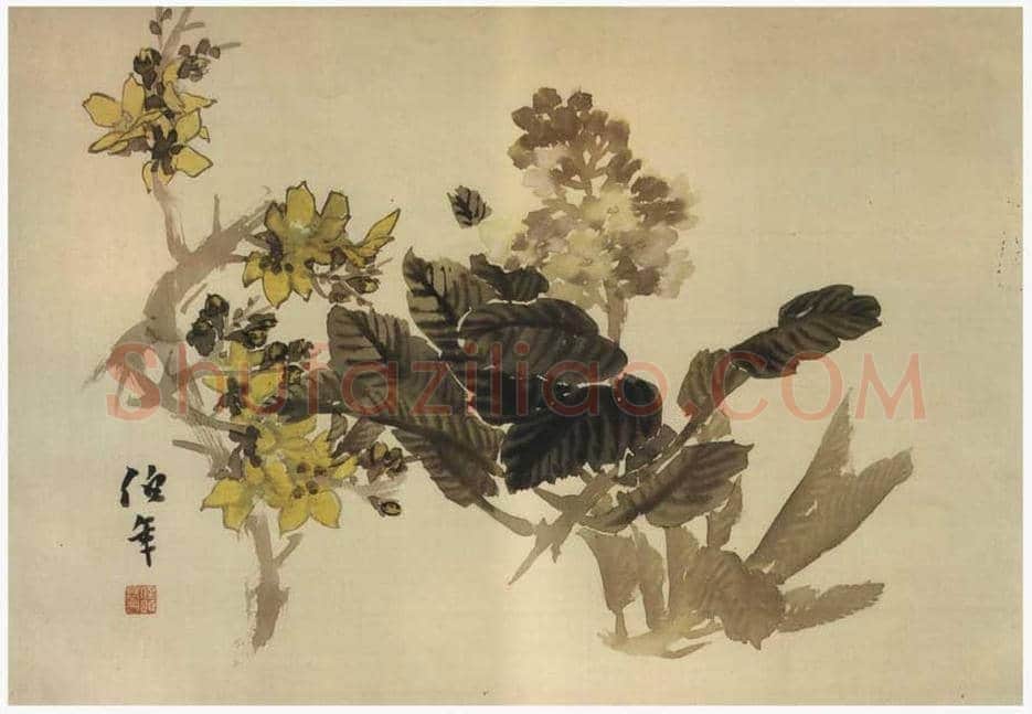 任伯年《花卉册页》欣赏 | 著名国画图片