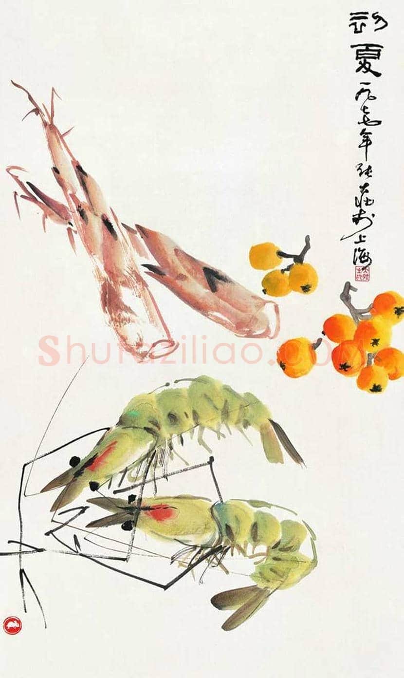 张大壮画虾作品欣赏 | 书画学堂