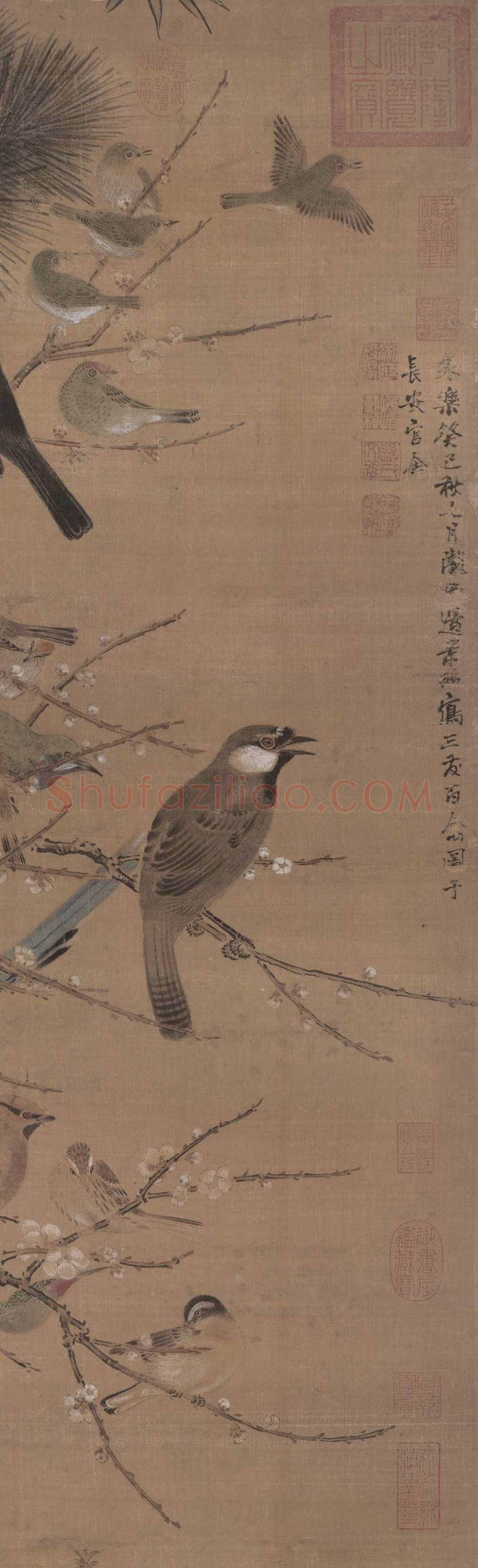 边景昭《三友百禽图》欣赏 | 传世国画赏析