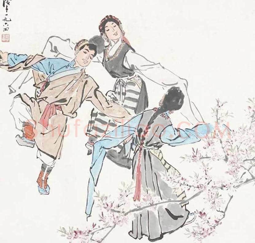 叶浅予舞蹈人物画欣赏 | 书画知识