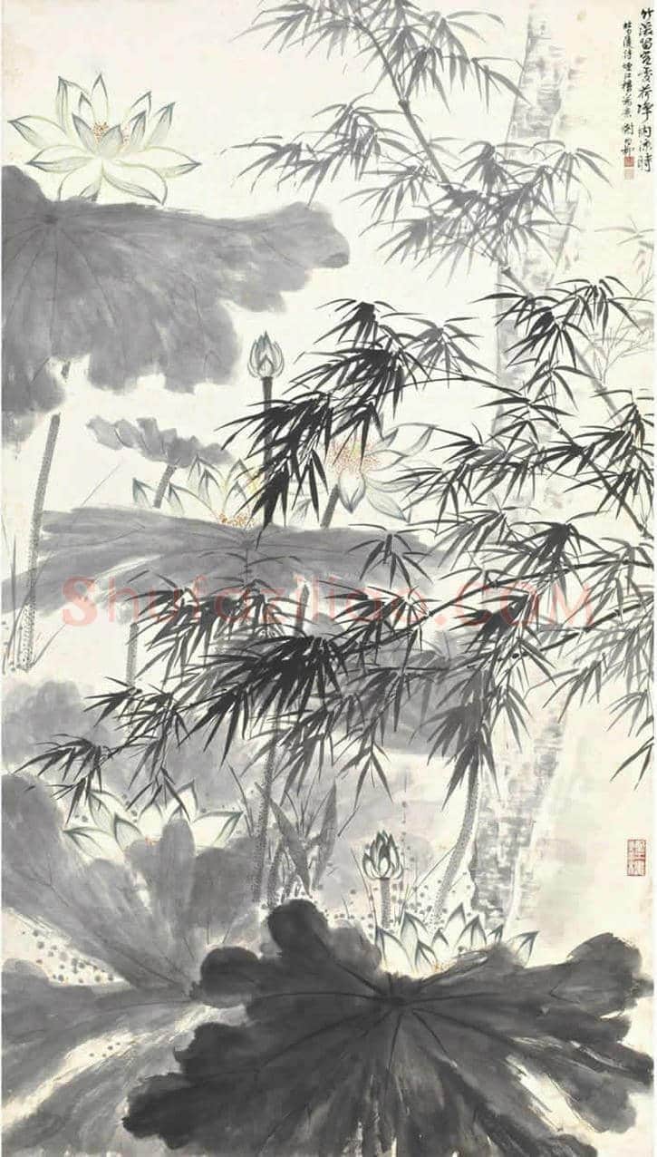 谢稚柳荷花作品欣赏及拍卖 | 书画文摘