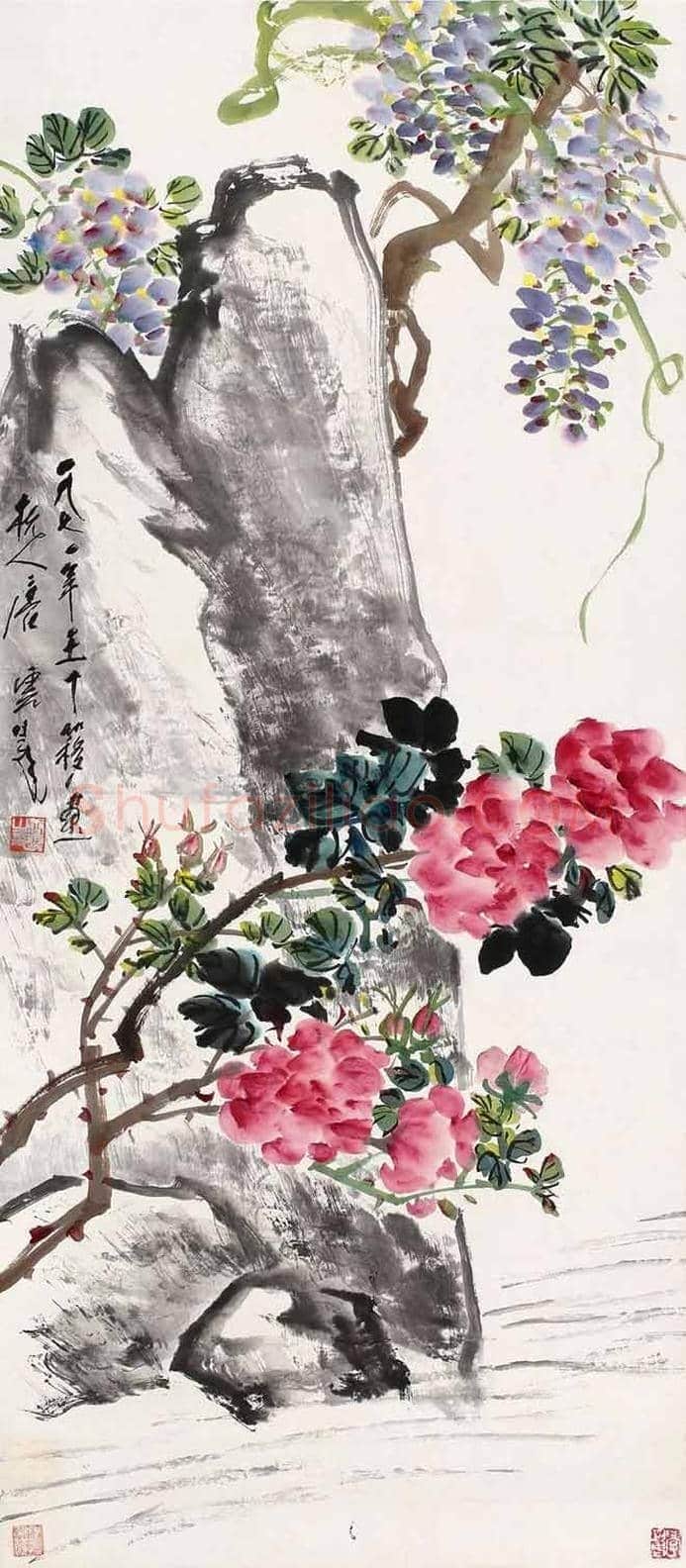 名家笔下的紫藤花，灿若云霞，紫气东来！ | 书画知识