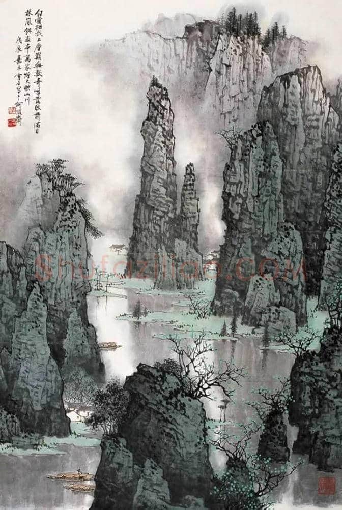 白雪石绘画作品《桂林山水》欣赏(100幅) | 书画文摘